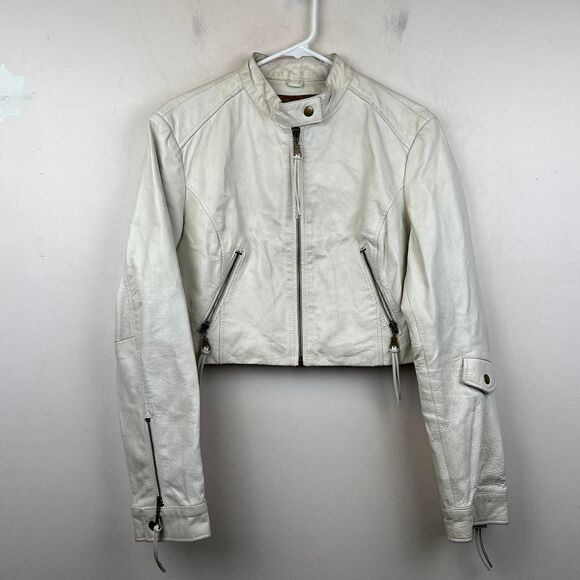 Vintage Wilsons Rock and Roll Leather Jacket "Live Free" Size L - Picture 2 of 8